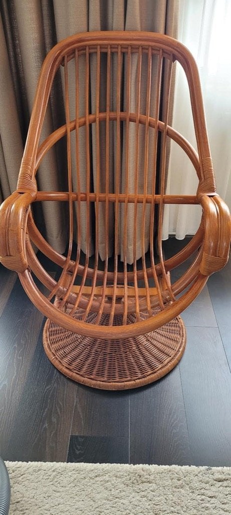 Rotan stoel, Ophalen, Bruin, Riet of Rotan, Zo goed als nieuw