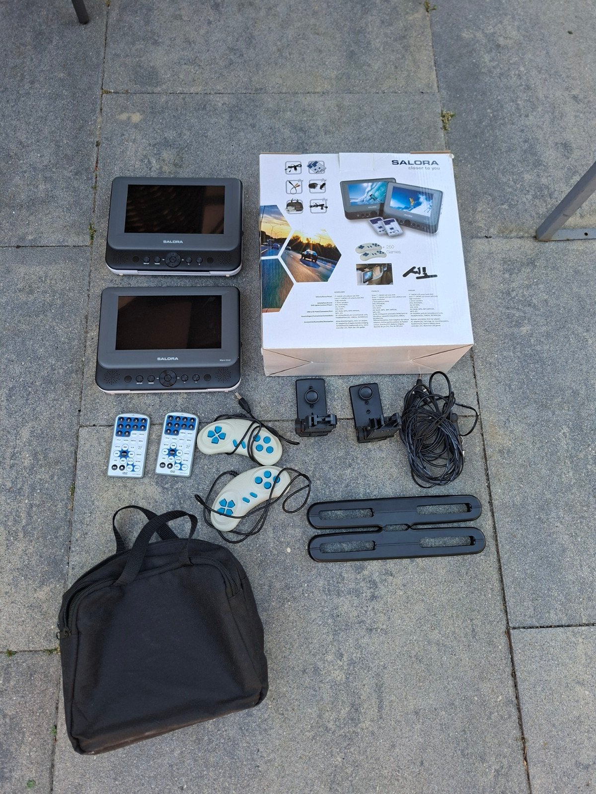 Salora DUO portable dvd speler - Perfect voor vakanties!, Draagbaar, Ophalen of Verzenden, Zo goed als nieuw, Overige merken