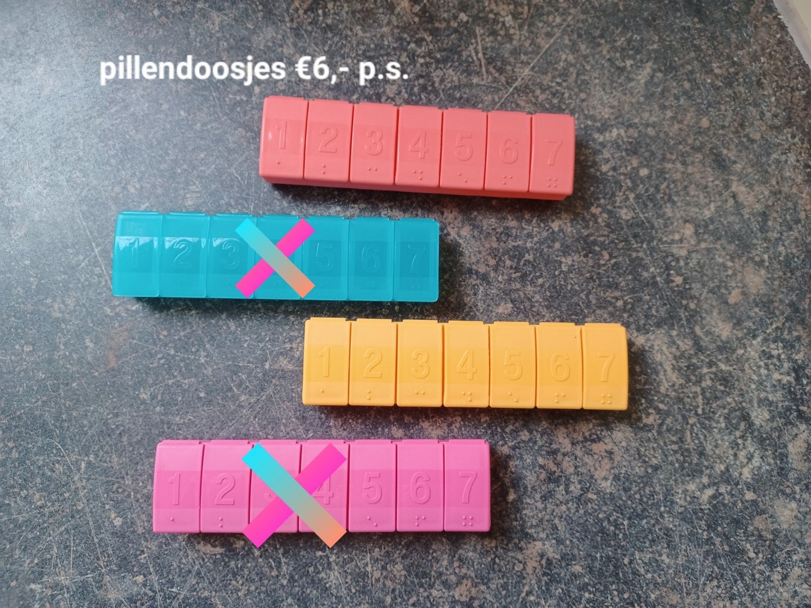 Tupperware pillendoosjes, voor een week, nieuw, Bewaardoos, Nieuw, Ophalen of Verzenden, BPA-vrij