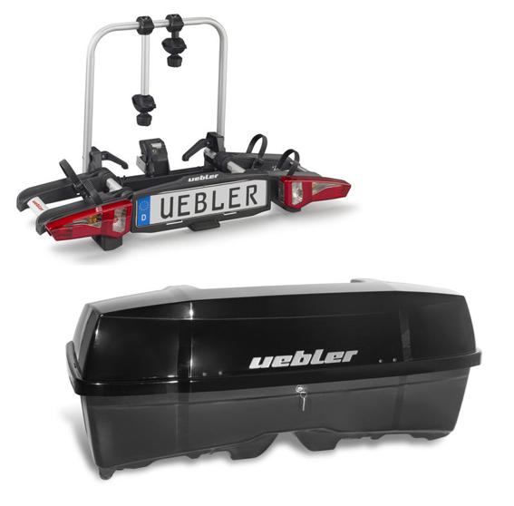 Uebler i21 Fietsendrager 2 fietsen + Bagagebox 300 Liter, Auto diversen, Elektrische fiets, Nieuw, Ophalen of Verzenden, 2 fietsen