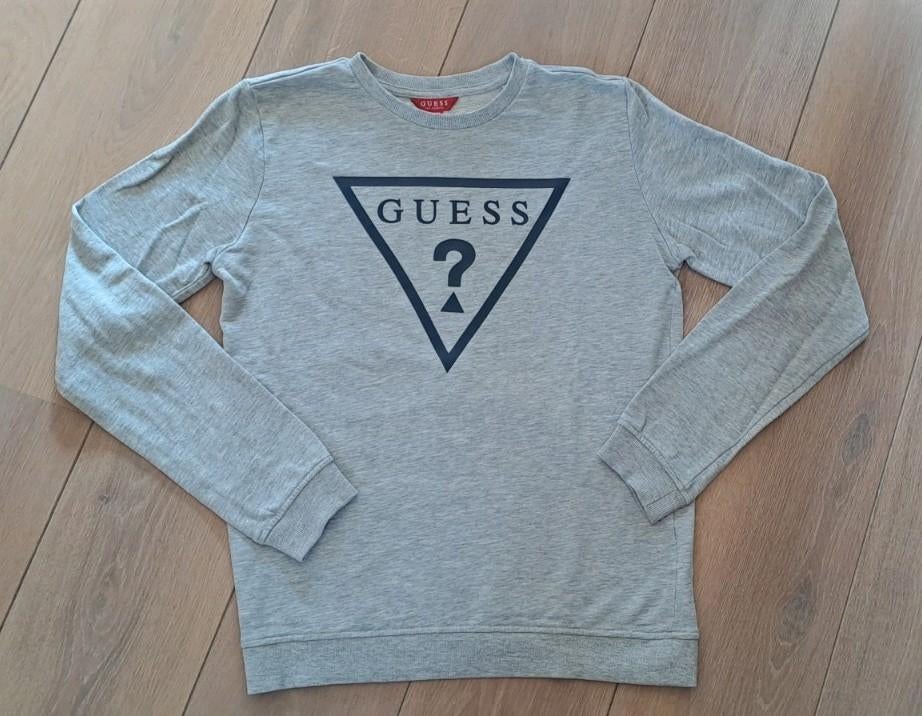 Guess lichtgrijze sweater, maat 14, zgan, Meisje, Trui of Vest, Ophalen of Verzenden, Guess