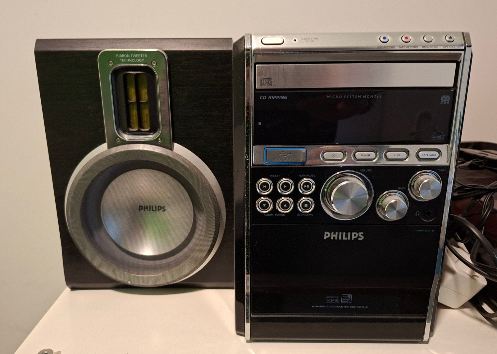 Philips Micro stereoset MCM 761, Ophalen, Philips, Gebruikt, Cd-speler