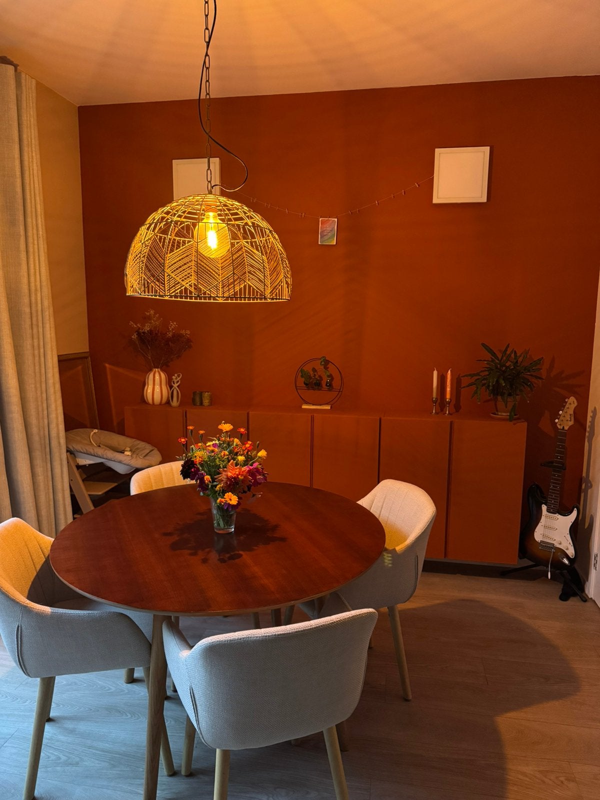 Tafel en stoelen, Ophalen, Gebruikt, Hout