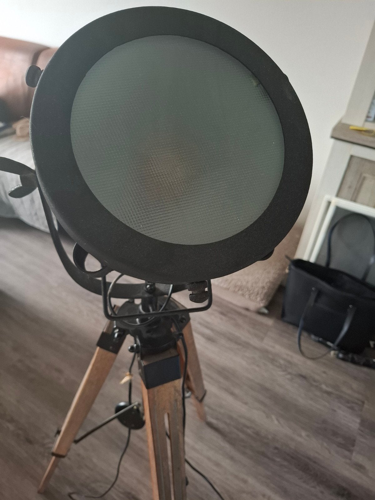 Vintage Studio Spotlamp op Statief - Industriële Stijl, Ophalen, Gebruikt, Industrieel, Vintage, 150 tot 200 cm