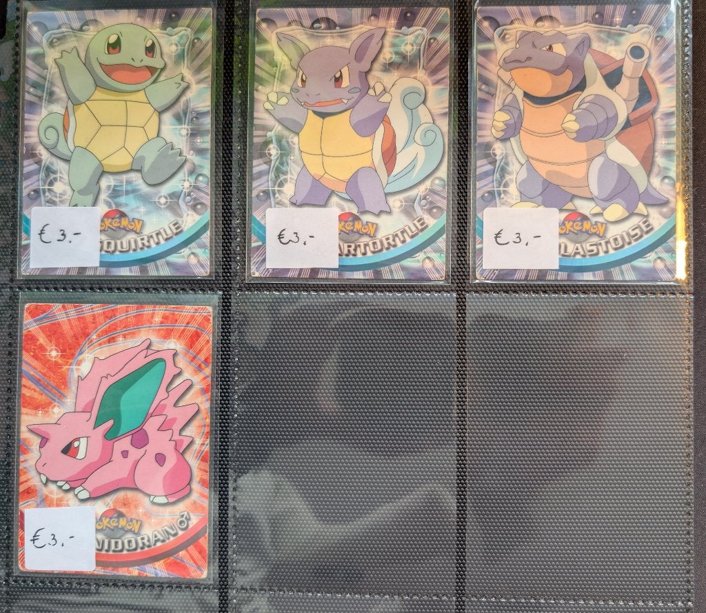 Topps Pokemon kaarten, Ophalen of Verzenden, Gebruikt, Meerdere kaarten