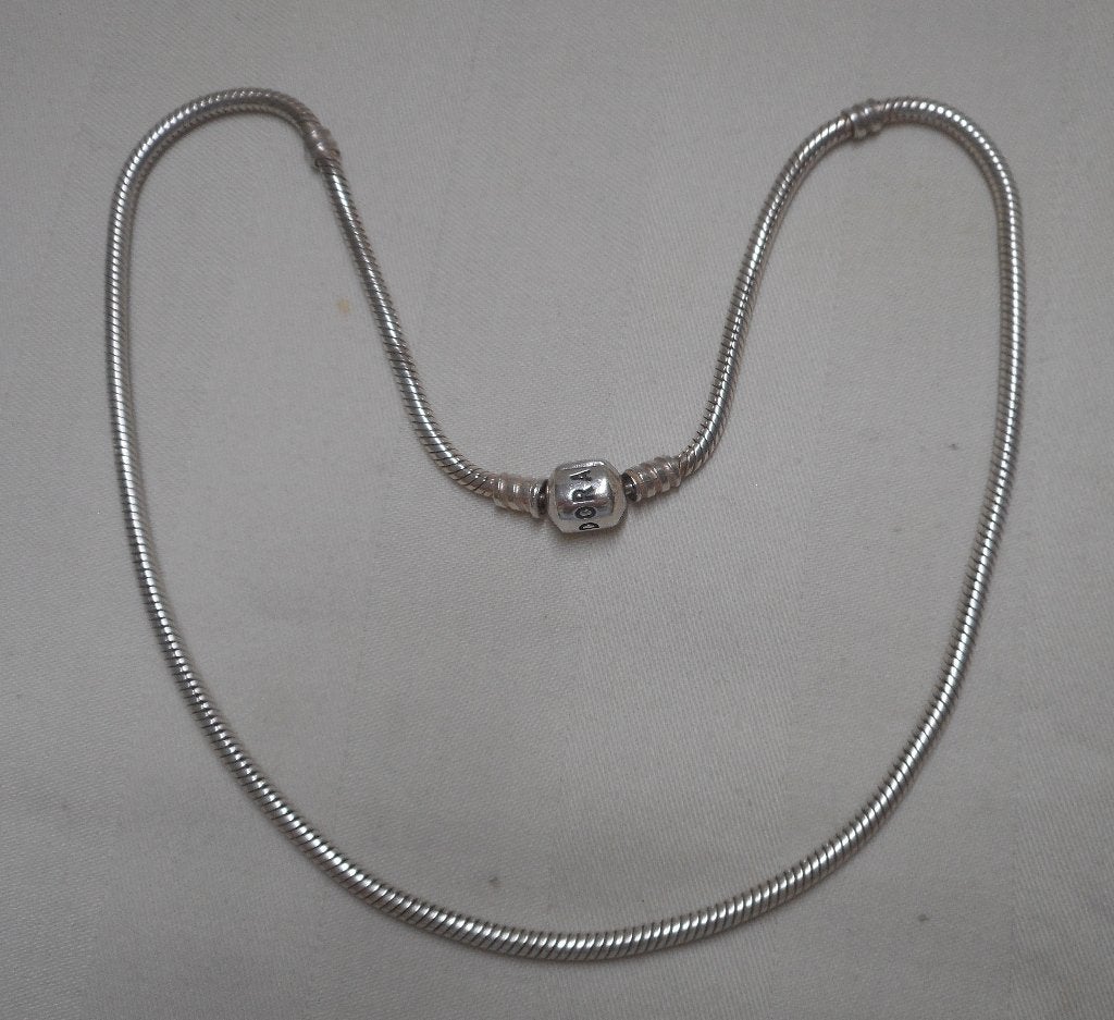 Zilveren Pandora snake ketting nr.1790, Verzenden, Zo goed als nieuw, Zilver, Zilver