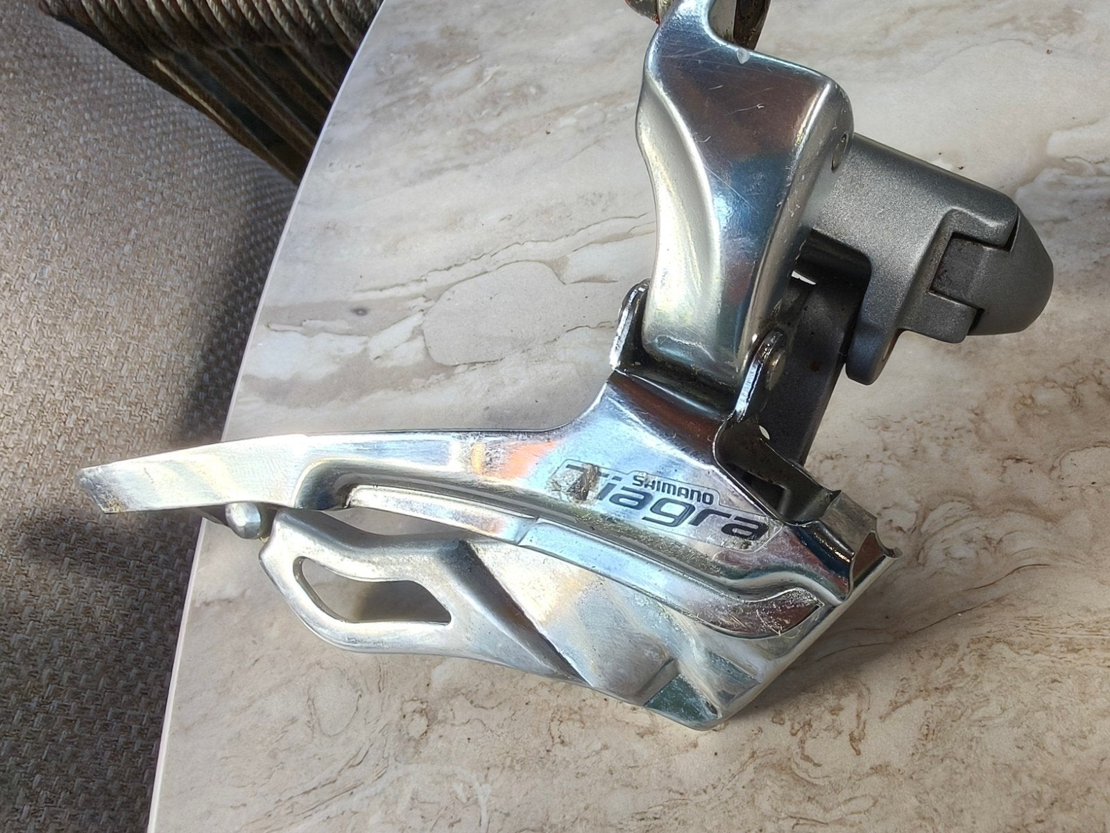 Shimano Tiagra voorderailleur - Gebruikt, Ophalen of Verzenden