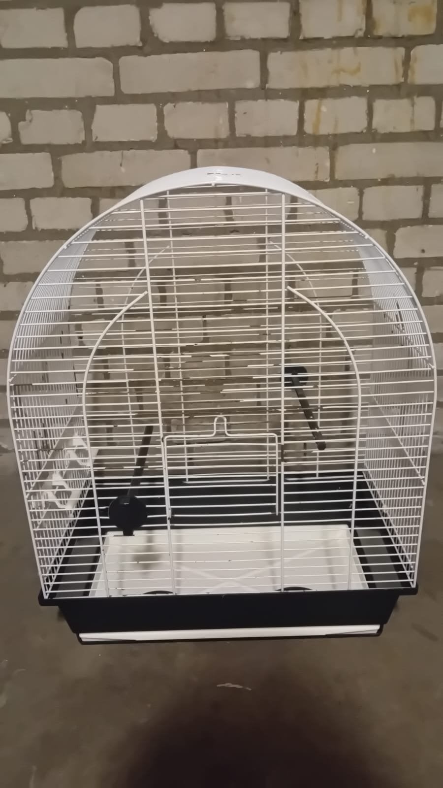 Een witte zwarte vogel kooi, Ophalen, Zo goed als nieuw, Overige materialen, Vogelkooi