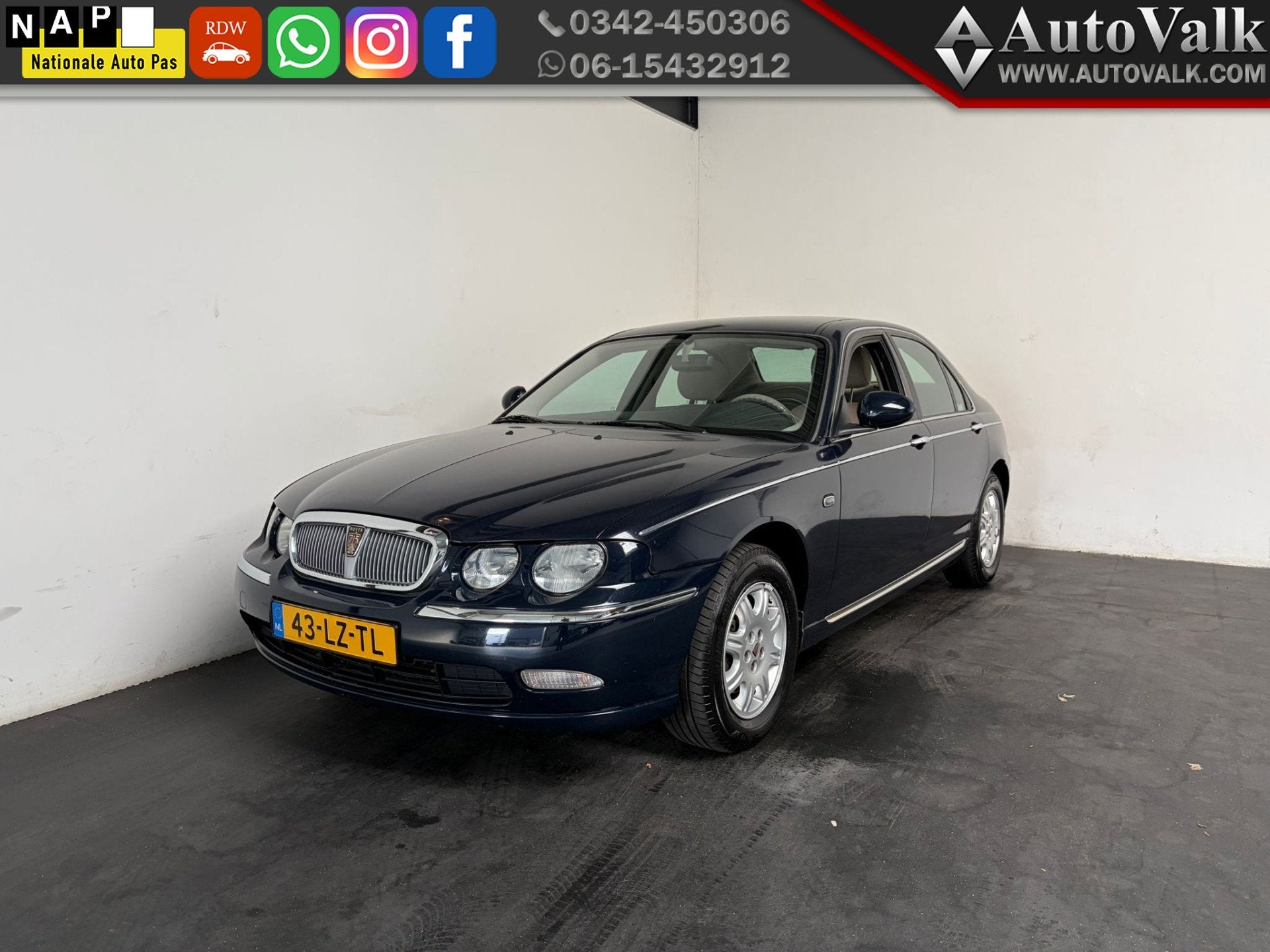 Rover 75 1.8 Classic. trekhaak! (bj 2003), Auto's, Rover, Gebruikt, 4 cilinders, Blauw, 1796 cc