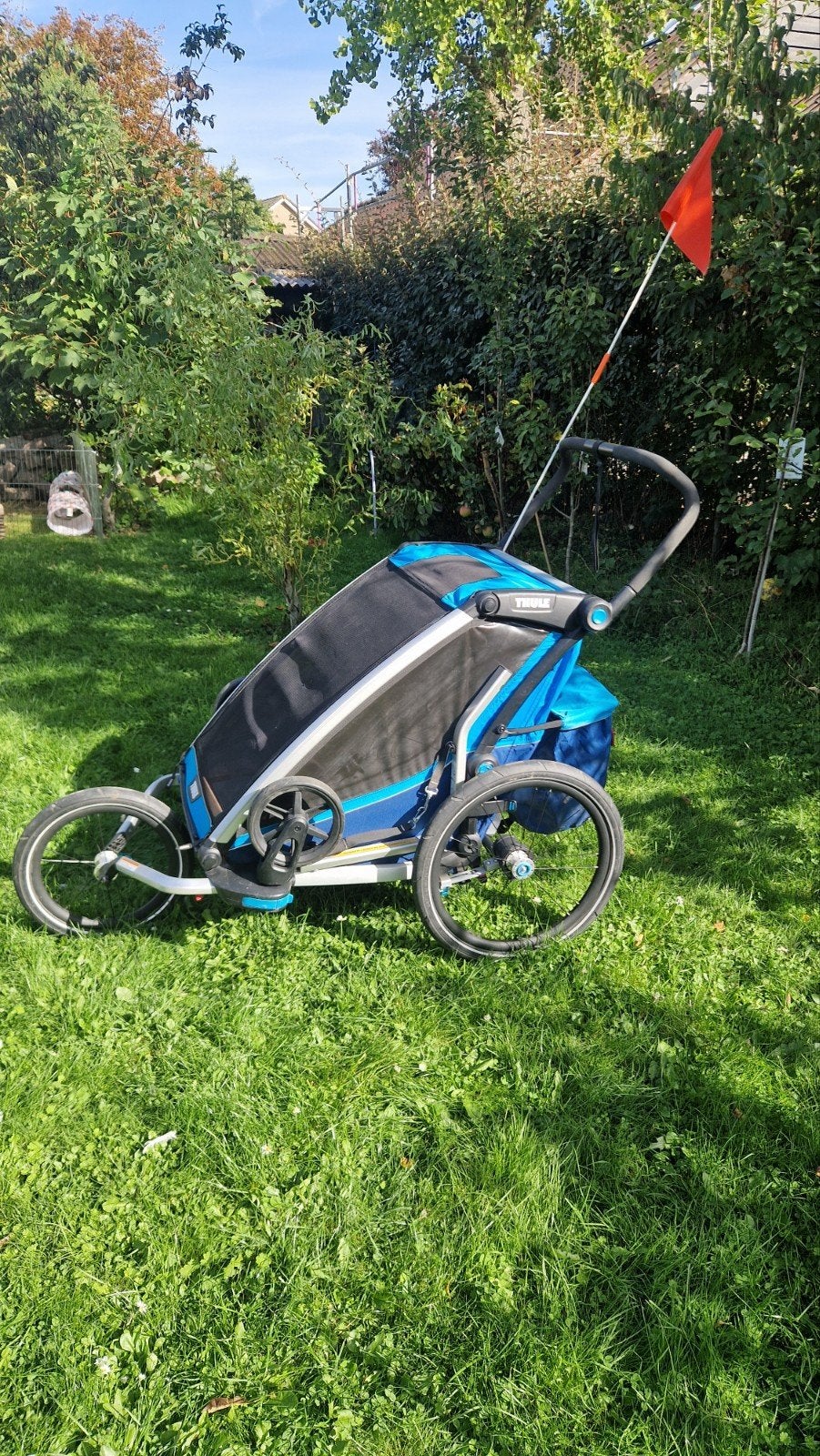 Thule Chariot Cross 2 - Kinderkar met ski-kit en babyzitje, Ophalen, Vering, 20 tot 40 kg, Zo goed als nieuw