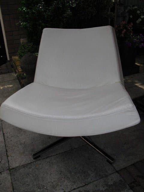 TE KOOP MOOIE LEREN ZIT STOEL,, Ophalen, Gebruikt, Minder dan 75 cm, Leer