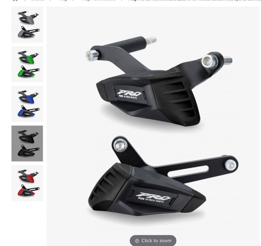 Puig eindrubbers voor frame-sliders Honda, Motoren, Ophalen of Verzenden, Nieuw