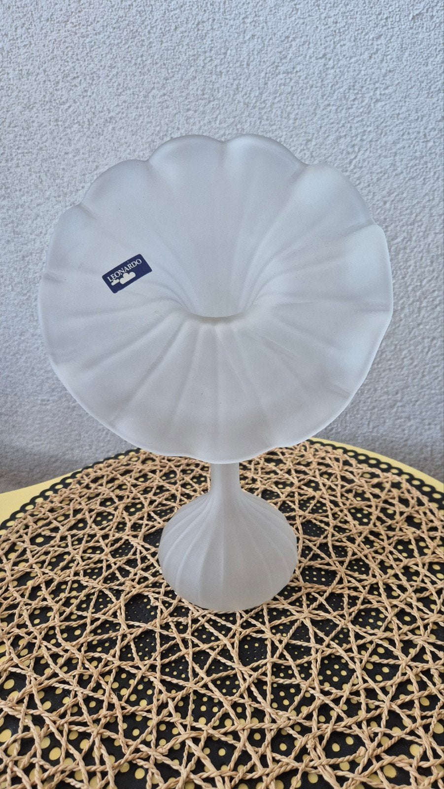Leonardo frosted glas vaas, iconisch, Antiek en Kunst, Ophalen of Verzenden