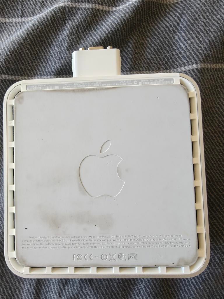 Apple Mac Mini G4 (PowerPC) met adapter, Gebruikt, Minder dan 4 GB, HDD, Minder dan 2 Ghz