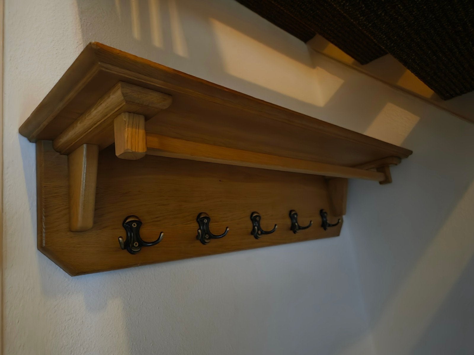 kapstok (eikenhout), Huis en Inrichting, Gebruikt, Minder dan 100 cm, Hout, Ophalen
