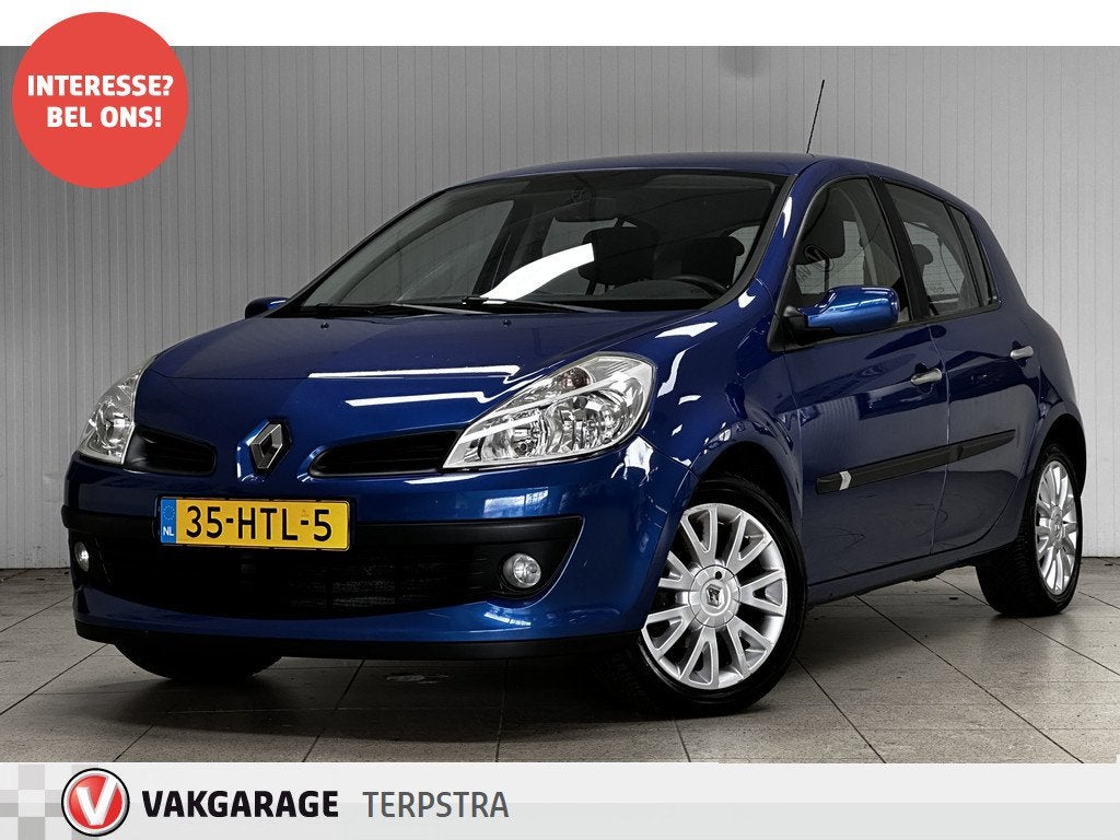 Renault Clio 1.2-16V Dynamique/ 5-Drs/ 16'' LMV/ Airco/ Crui, Voorwielaandrijving, Gebruikt, 4 cilinders, Blauw
