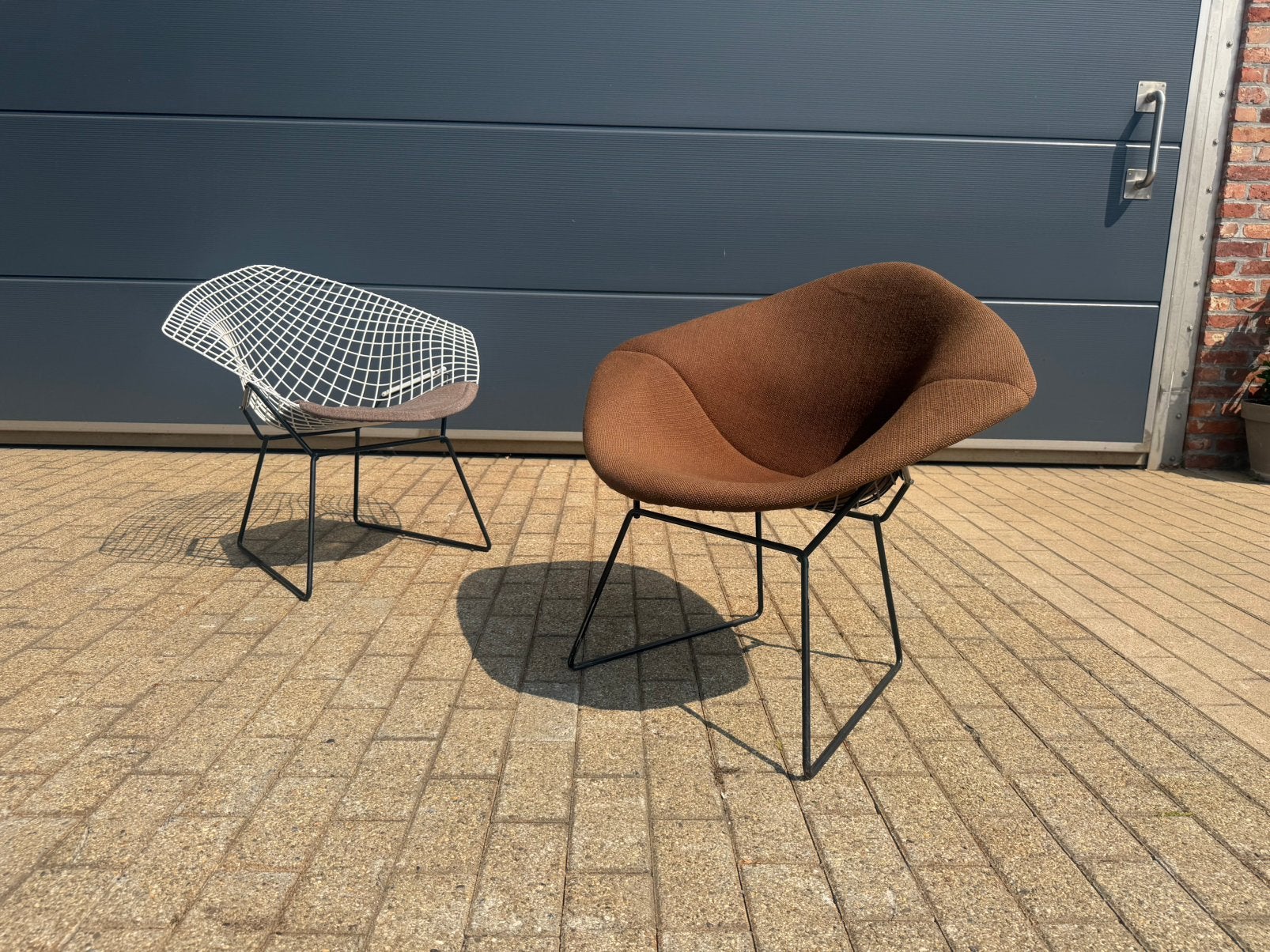2x originele vintage Knoll Bertoia Diamand chair TOPstaat!!, Huis en Inrichting, Fauteuils, Ophalen of Verzenden, Cassina artifort togo mah jong vitra b&b italia sede leolux cor