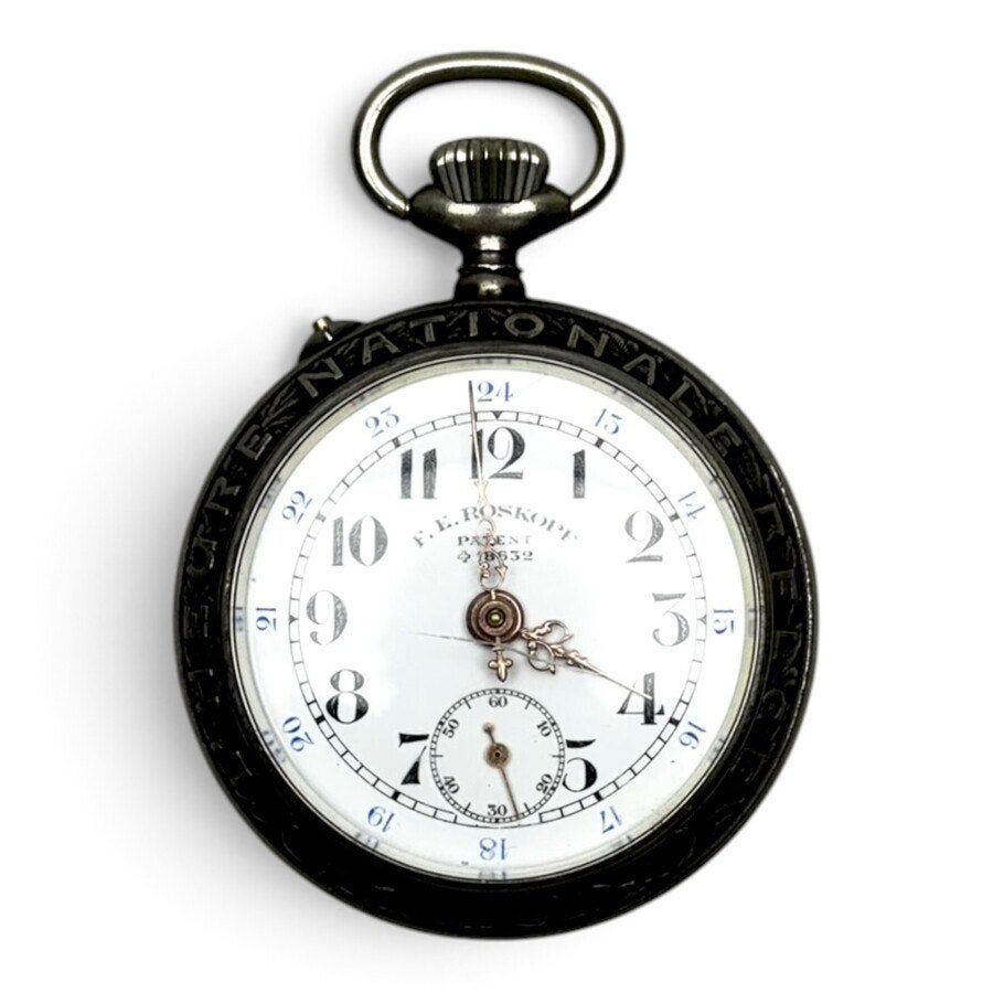 Fritz Edouard Roskopf L'Heure Nationale Belge zakhorloge1912, Ophalen of Verzenden