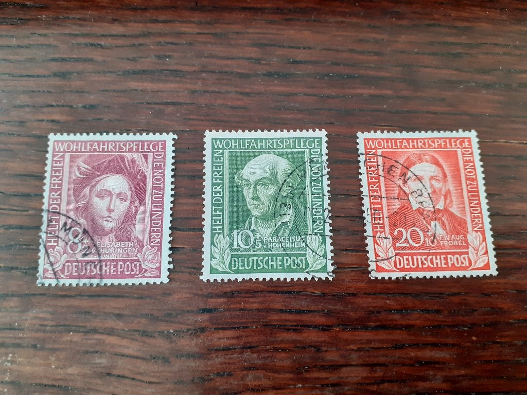 BRD, mi 117-119, bieden vanaf € 6,00, ook per stuk te koop, Verzenden, BRD, Gestempeld