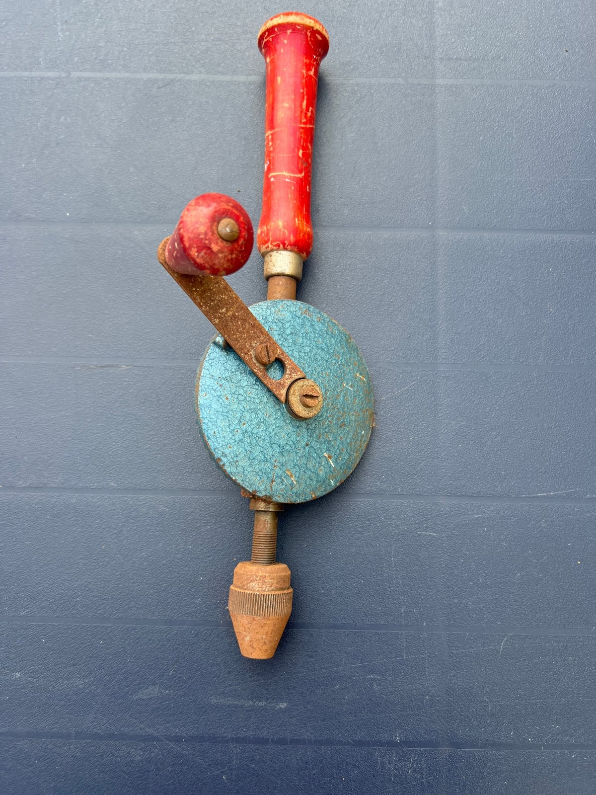 Vintage handboor - Antieke boor met houten handvat, Ophalen of Verzenden