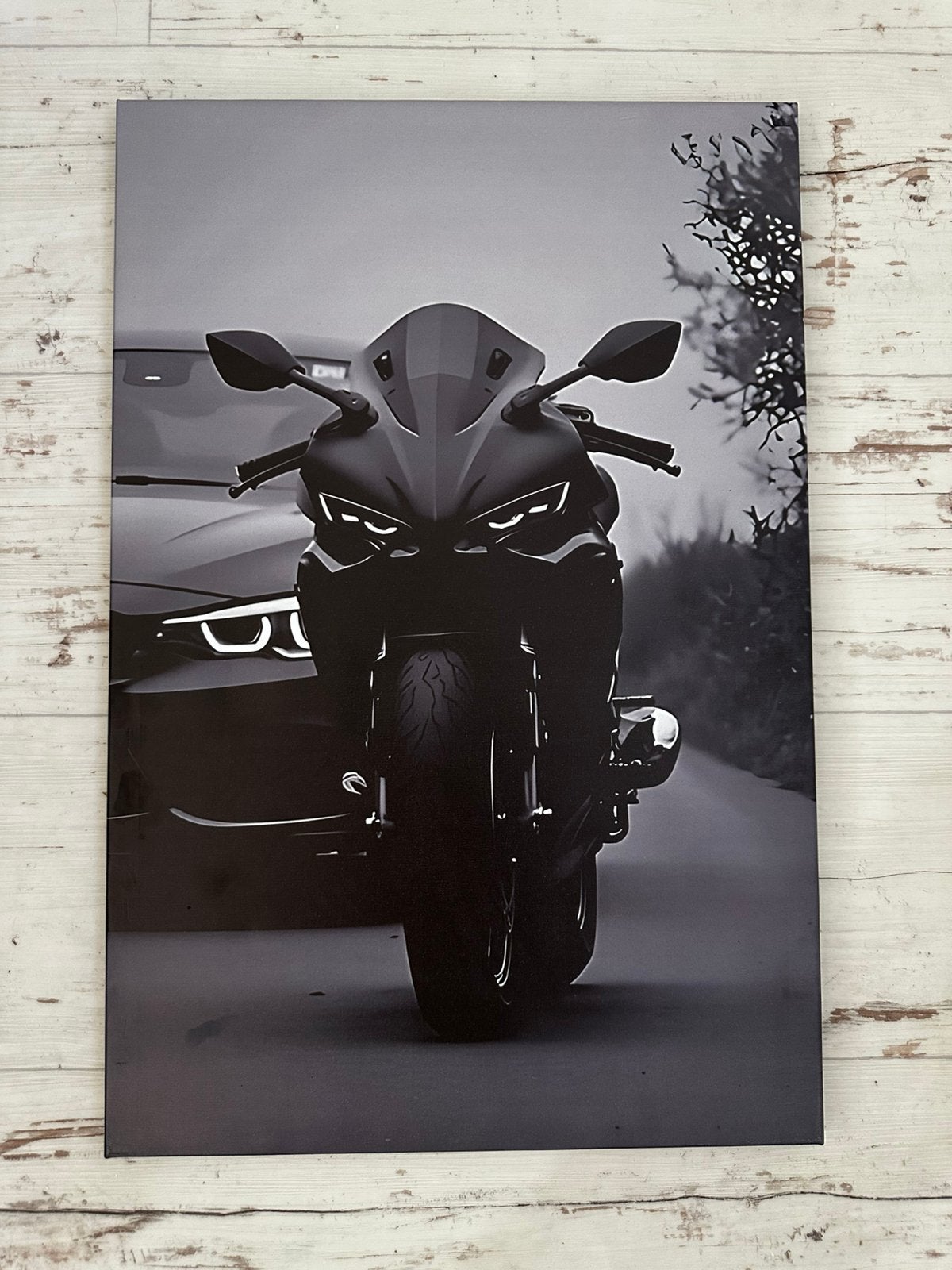 Canvas poster BMW, Ophalen, Zo goed als nieuw, 50 tot 75 cm, Foto of Poster