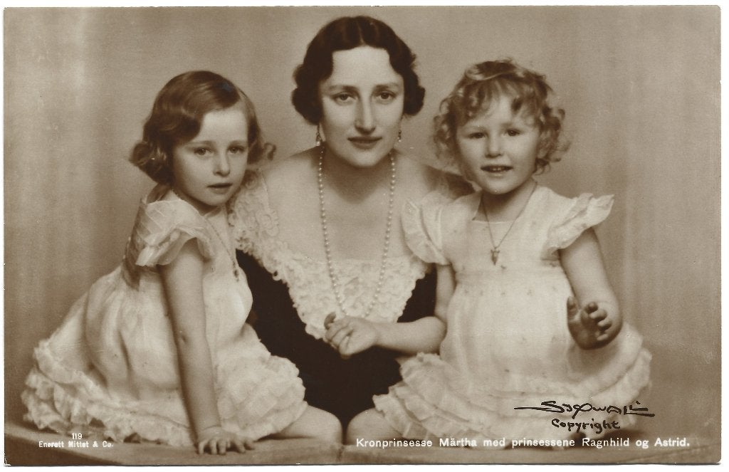 Noorwegen (3) Märtha met dochters, Verzenden, Nieuw, Buitenland, Kaart, Foto of Prent