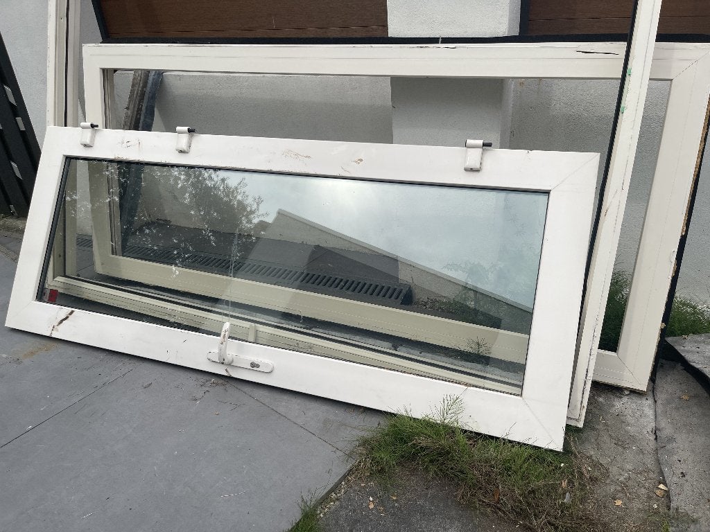 Terrasdeur met kozijn, Doe-het-zelf en Verbouw, Kozijnen en Schuifpuien, Kunststof, Gebruikt, Deurkozijn, Inclusief glas