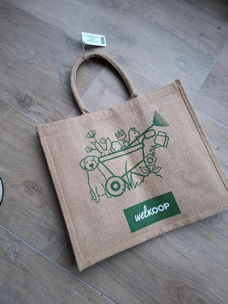 Welkoop jute boodschappentas - nieuw met kaartje, Ophalen of Verzenden, Nieuw, Shopper