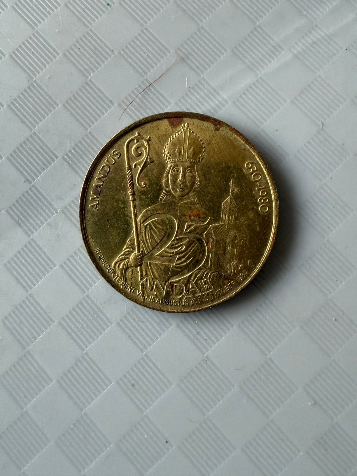 een Belgische "25 Gandae" penning uit Gent, Ophalen of Verzenden