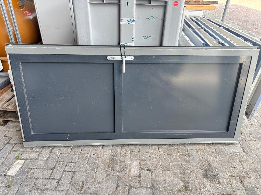 3 stuks aluminium buitendeur incl. kozijn van 240x108 cm, Gebruikt, Deurkozijn, Aluminium, 225 cm of meer