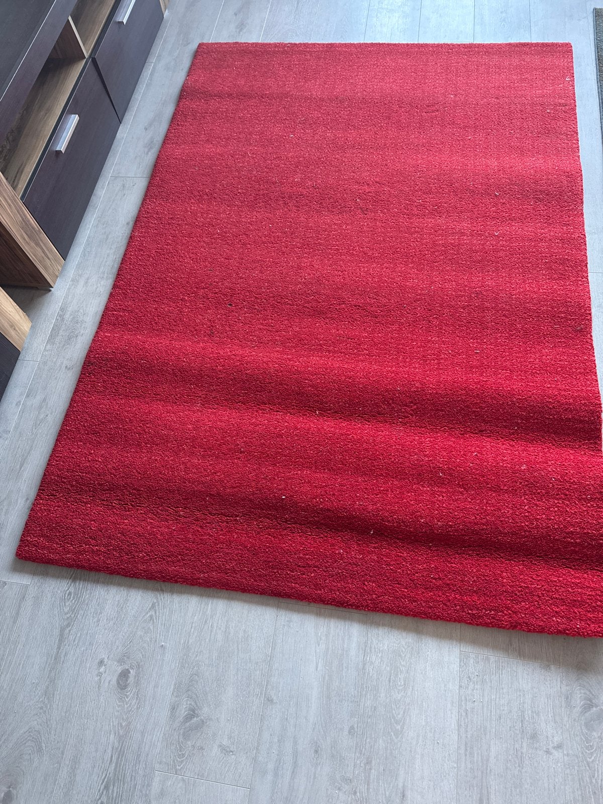 Rood Vloerkleed - Zo goed als nieuw, Ophalen, 150 tot 200 cm, 200 cm of meer, Zo goed als nieuw