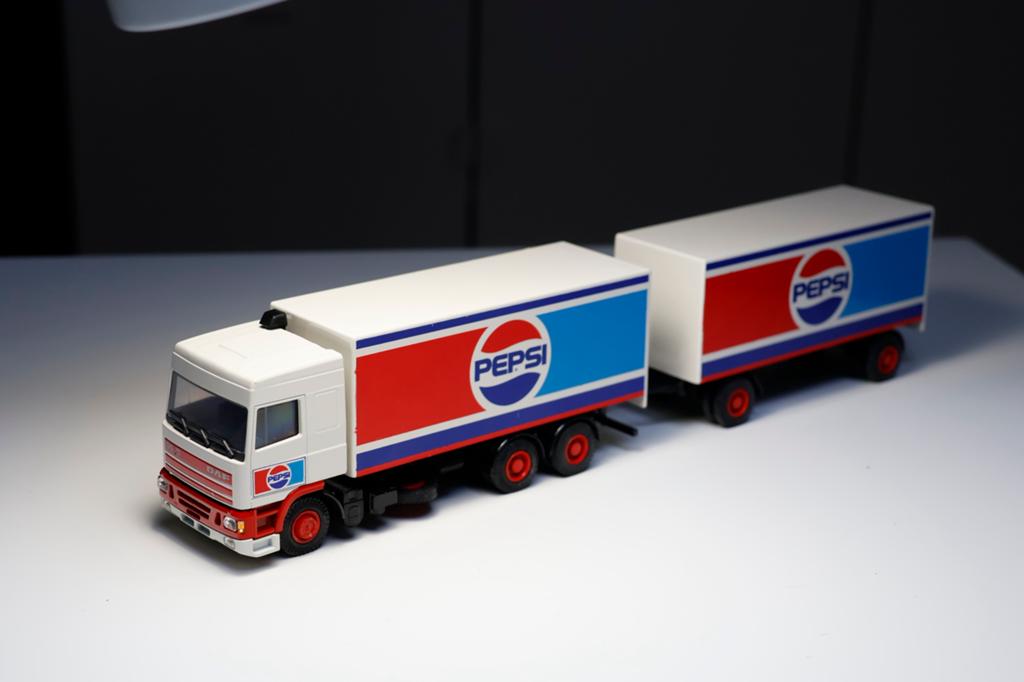 Lion Car - DAF 95 Pepsi - Schaal 1:50, Hobby en Vrije tijd, Modelauto's | 1:50, Verzenden, Zo goed als nieuw, Bus of Vrachtwagen