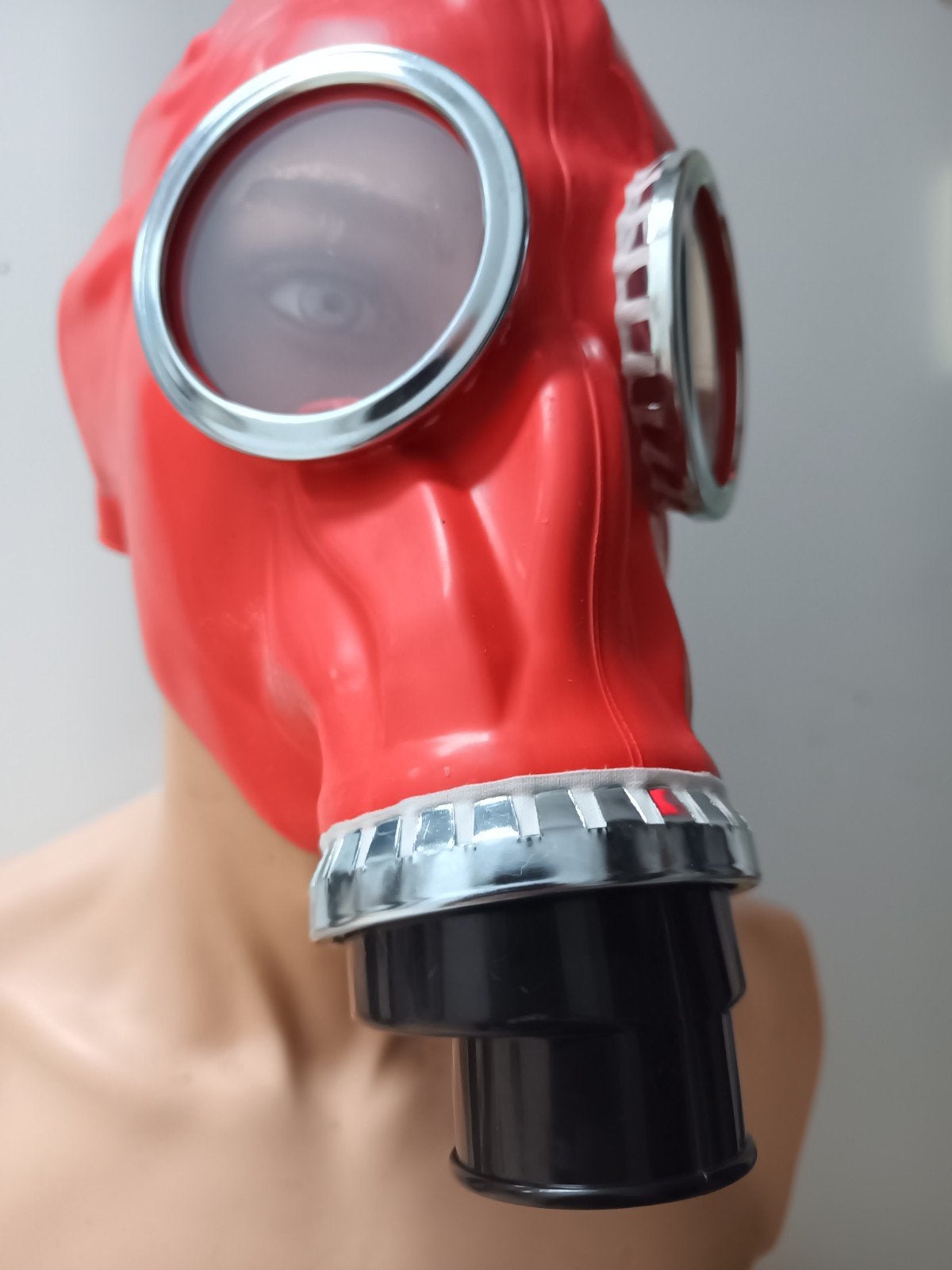 Rubber latex rood masker kap, Ophalen of Verzenden, Nieuw, Overige typen