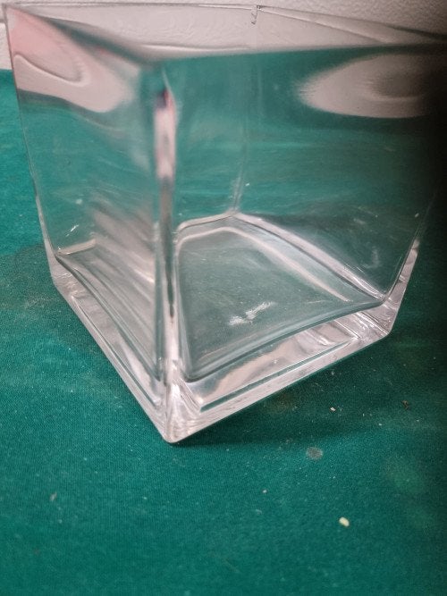 bloempot glas vierkant, Ophalen of Verzenden, 'T Olde Gre-j, Info@toldegrej.nl, Endepoelstraat 20f Didam