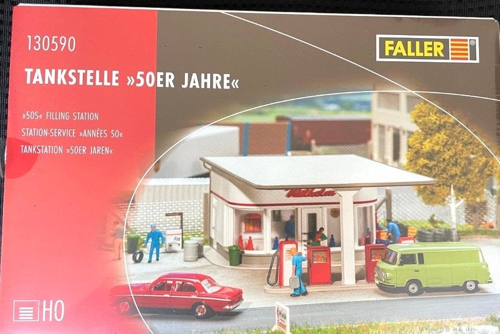 Faller H0 Tankstelle "50er Jahre" - Nieuw in doos, Hobby en Vrije tijd, Ophalen of Verzenden, Nieuw