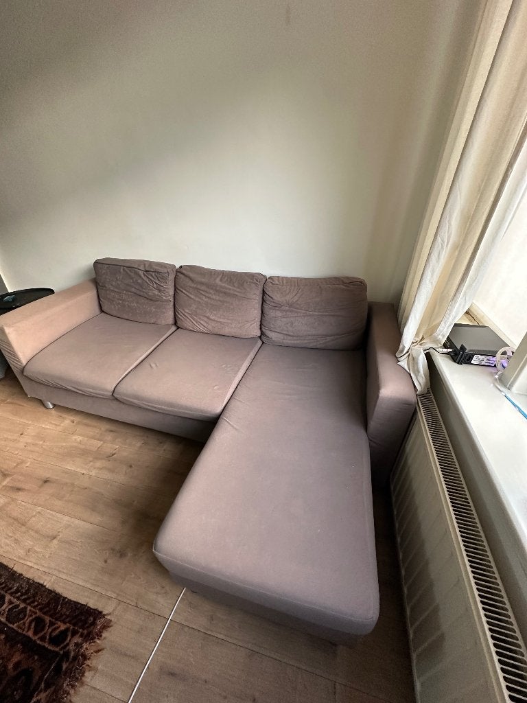 FREE GREY CORNER SOFA – LEIDEN (LAMMENSCHANS), Ophalen, Gebruikt, Overige materialen