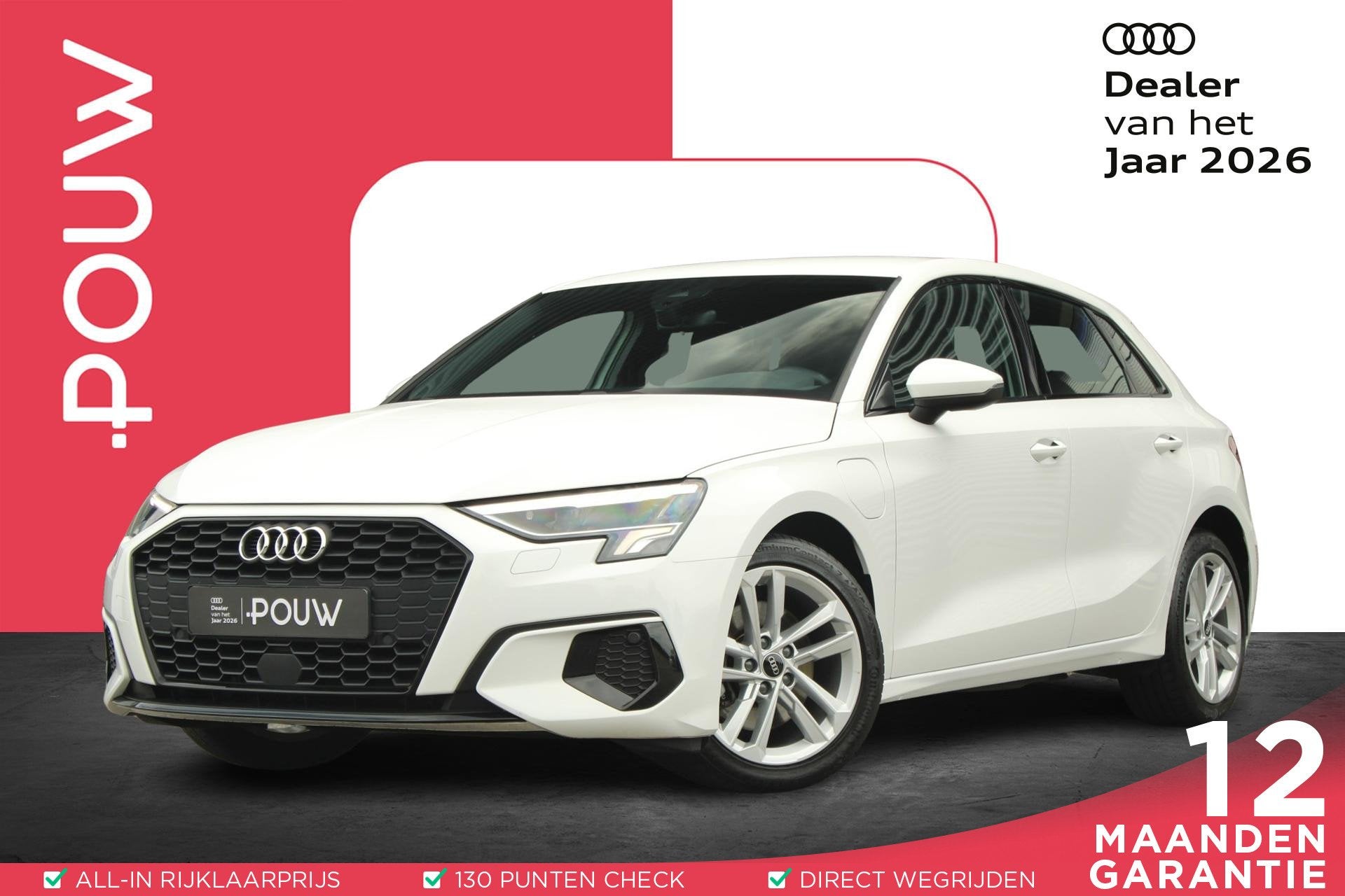 Audi A3 Sportback 40 TFSIe 204pk Business edition | SoH 95%, Auto's, 12 maanden, Stof, 4 cilinders, Wit