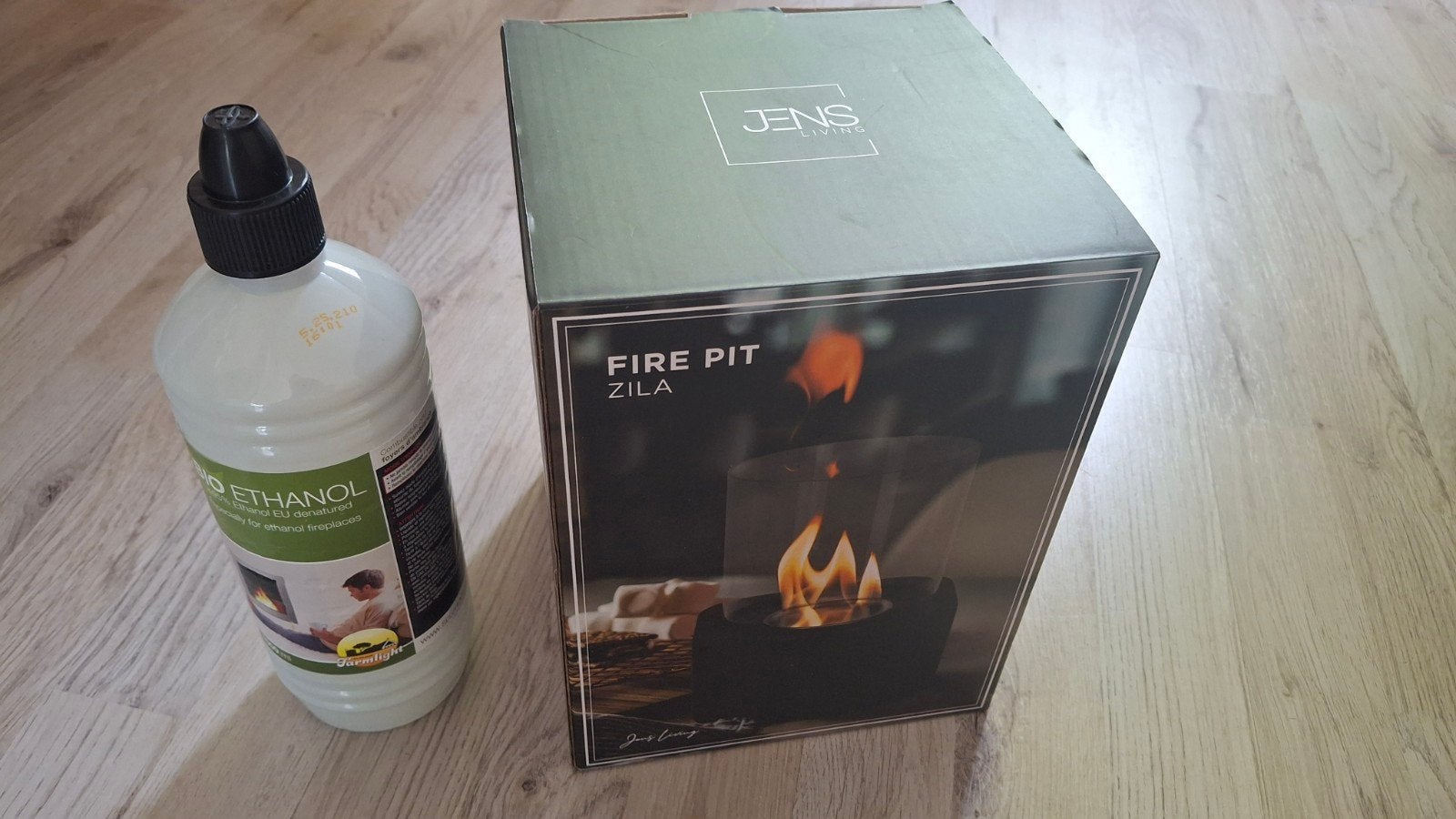 Jens Fire Pit Zila - Sfeerhaard met Bio-Ethanol, Ophalen, Zwart, Nieuw, Metaal