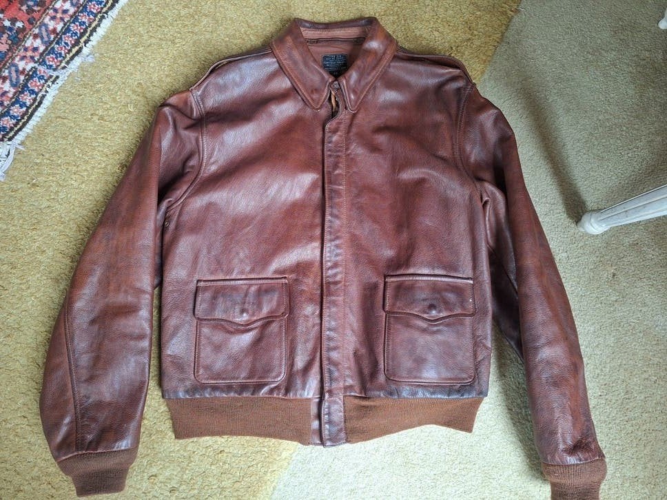 Goodwear WW2 A2 Piloten Bomber jack Perry Sportwear, Verzenden, Amerika, Kleding of Schoenen