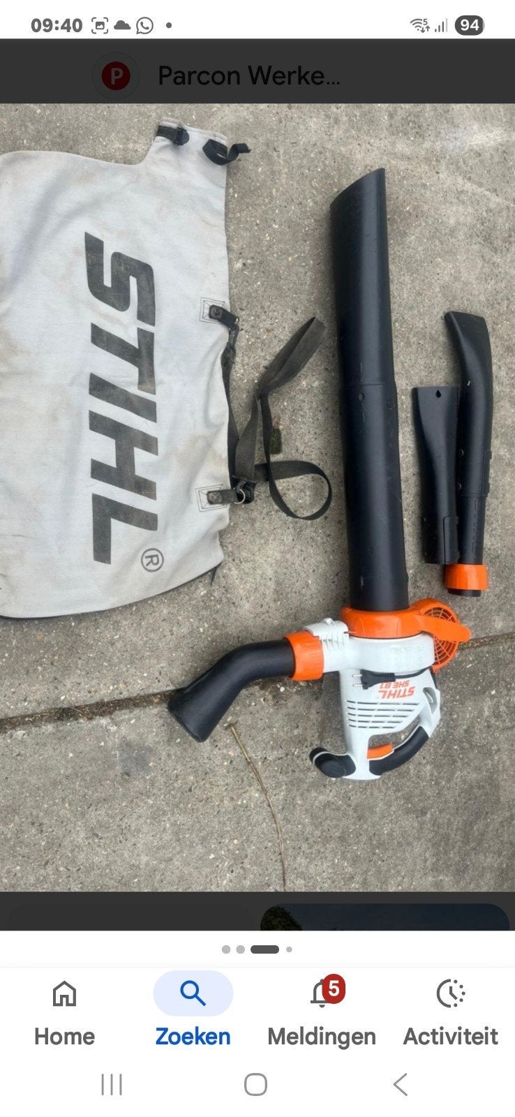 Stihl She81, Tuin en Terras, Ophalen, Stihl, Met opvangzak, Nieuw