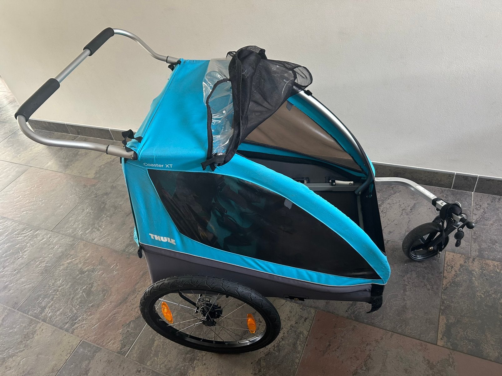 Fietskar thule coaster XT, Ophalen, Gebruikt, Opvouwbaar, Kinderkar