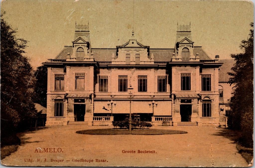 Almelo 10 antieke ansichtkaarten briefkaart jagertje haven, Verzenden, Voor 1920, Gelopen, Overijssel