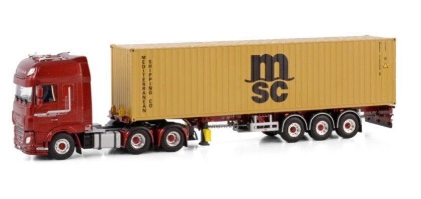WSI DAF XF SUPER SPACE CAB +T RAILER + CONTAINER - FÜRST, Wsi, ., Nieuw, Ophalen of Verzenden
