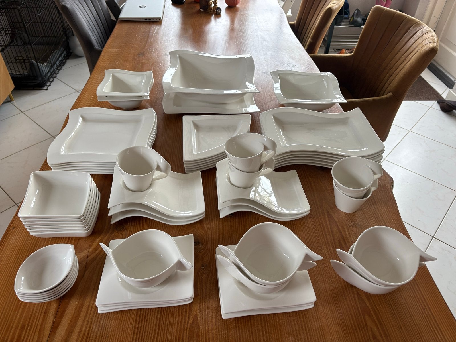 Villeroy & Boch NewWave servies - 50+ delig, Ophalen, Villeroy & Boch, Zo goed als nieuw, Modern