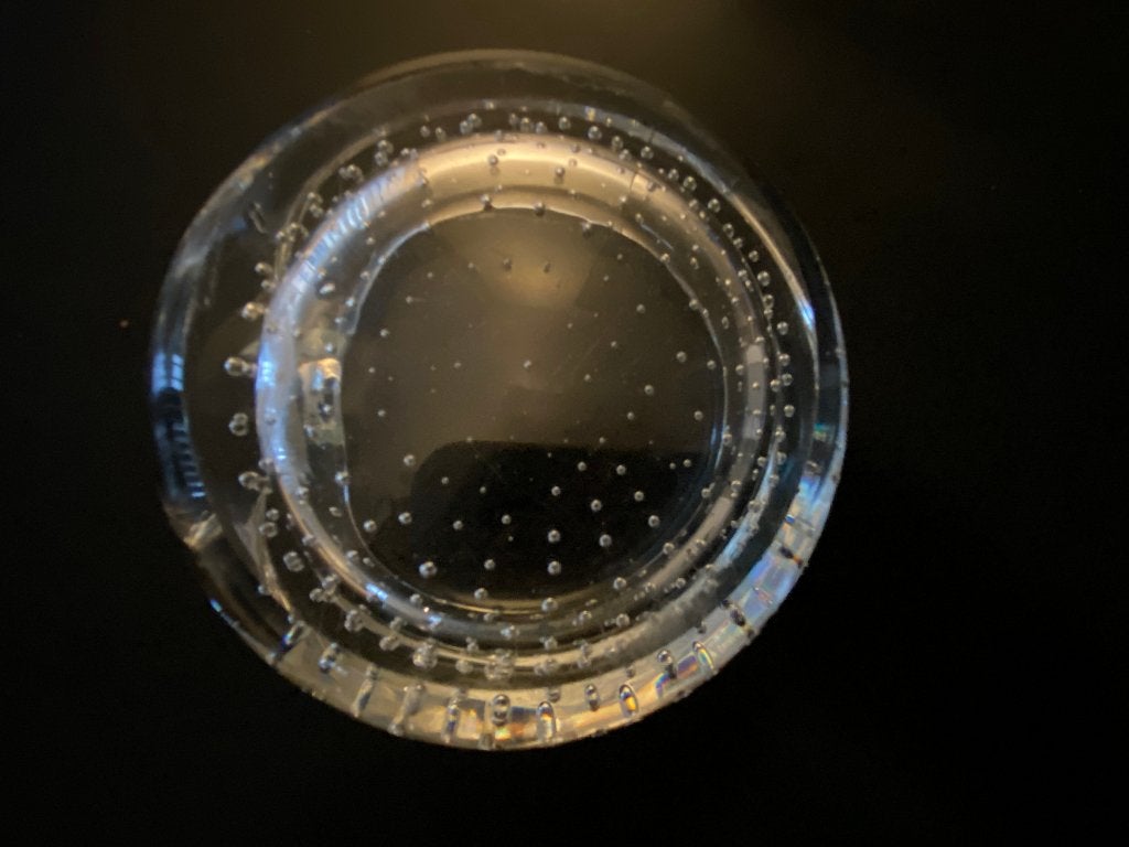Retro Plat kristallen spijker asbakje Floris Meydam Copier, Ophalen of Verzenden, Gebruikt, Asbak
