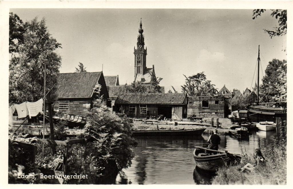 Edam. Boerenverdriet - 1953 gelopen, Verzenden, 1920 tot 1940, Gelopen, Noord-Holland
