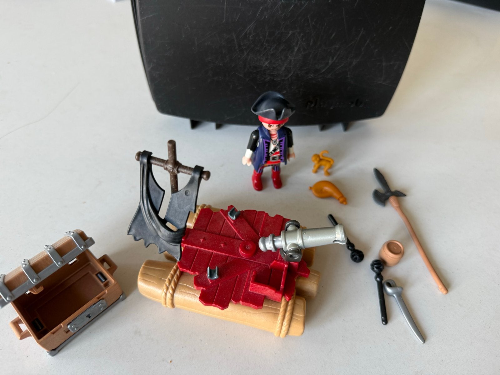Playmobil Piratenvlot met kanon en piraat - Set 5655, Pirates, Gebruikt, Complete set, Ophalen of Verzenden