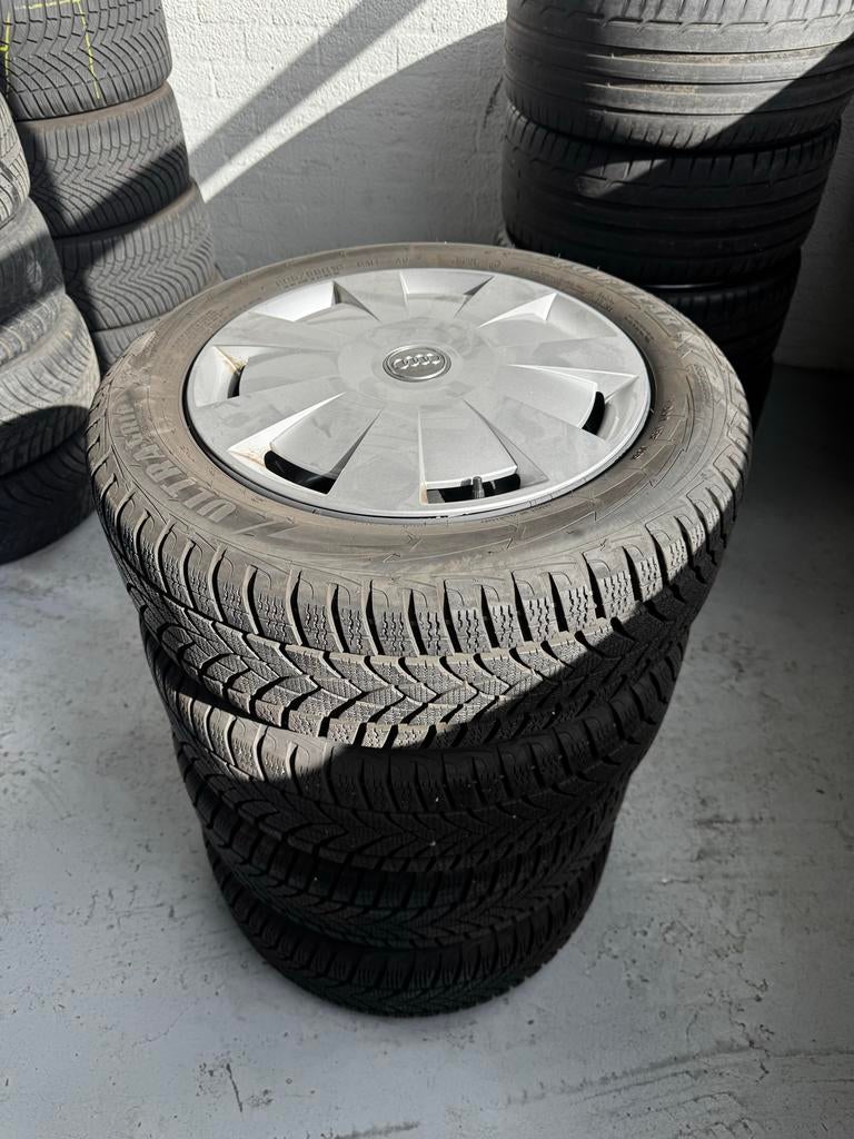 Audi A3 Winterset 16” 205/55/R16, Ophalen, Gebruikt, 16 inch, Banden en Velgen