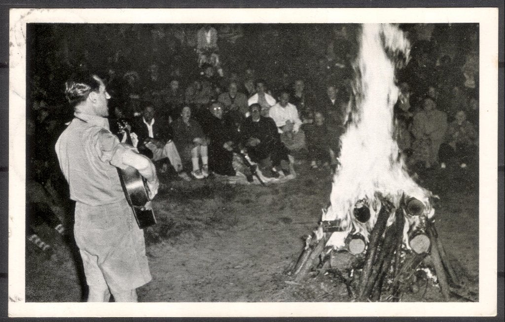 Zomer 1956 - kampvuur Rabbit-Hill Nieuw Milligen, Verzenden, 1940 tot 1960, Gelopen, Seizoenen
