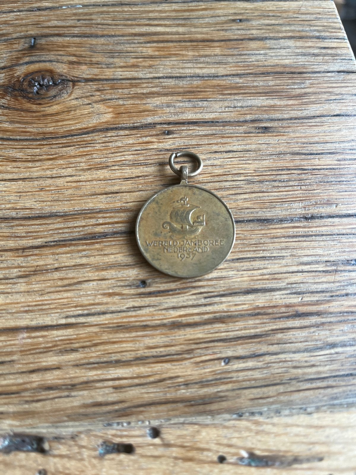 Wereld Jamboree Nederland 1937 Medaille Baden-Powell, Ophalen of Verzenden, Gebruikt, Embleem, Speld of Insigne